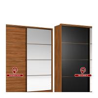 Guarda Roupa Solteiro 2 Portas 1 Porta Espelho Flex Belga II Demartêz - 5