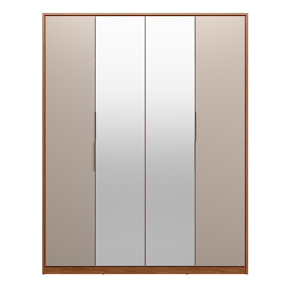 Guarda Roupa Solteiro 4 Portas com 2 Portas com Espelhos Attore Demartêz - 2