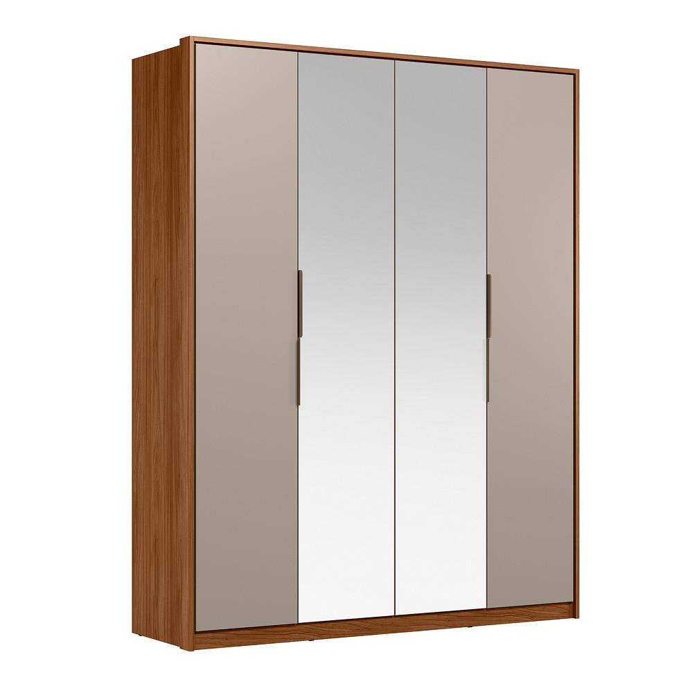 Guarda Roupa Solteiro 4 Portas com 2 Portas com Espelhos Attore Demartêz - 3