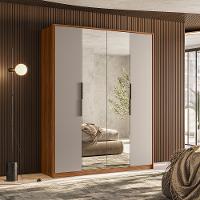 Guarda Roupa Solteiro 4 Portas com 2 Portas com Espelhos Attore Demartêz - 1