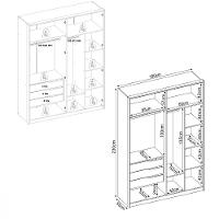Guarda Roupa Solteiro 4 Portas com 2 Portas com Espelhos Attore Demartêz - 4