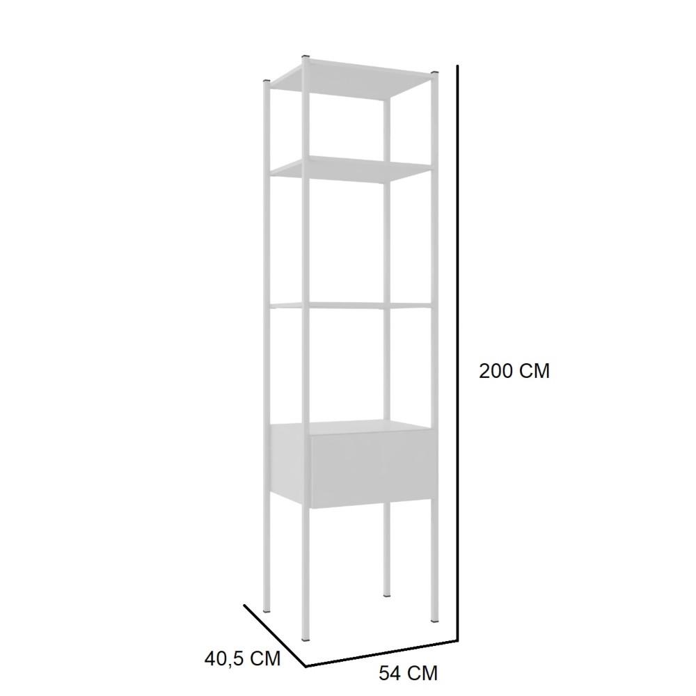 Módulo Closet 1 Gaveta 2 Prateleiras Oxford 540B  Artefamol - 3