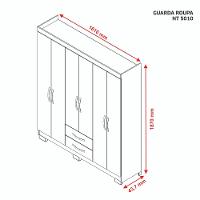 Guarda Roupa 6 Portas 2 Gavetas NT5130 Notável - 4