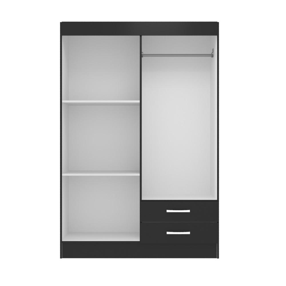 Guarda-Roupa Solteiro 4 Portas 2 Gavetas Atalaia Evidência Móveis - 2