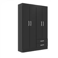 Guarda-Roupa Solteiro 4 Portas 2 Gavetas Atalaia Evidência Móveis - 1