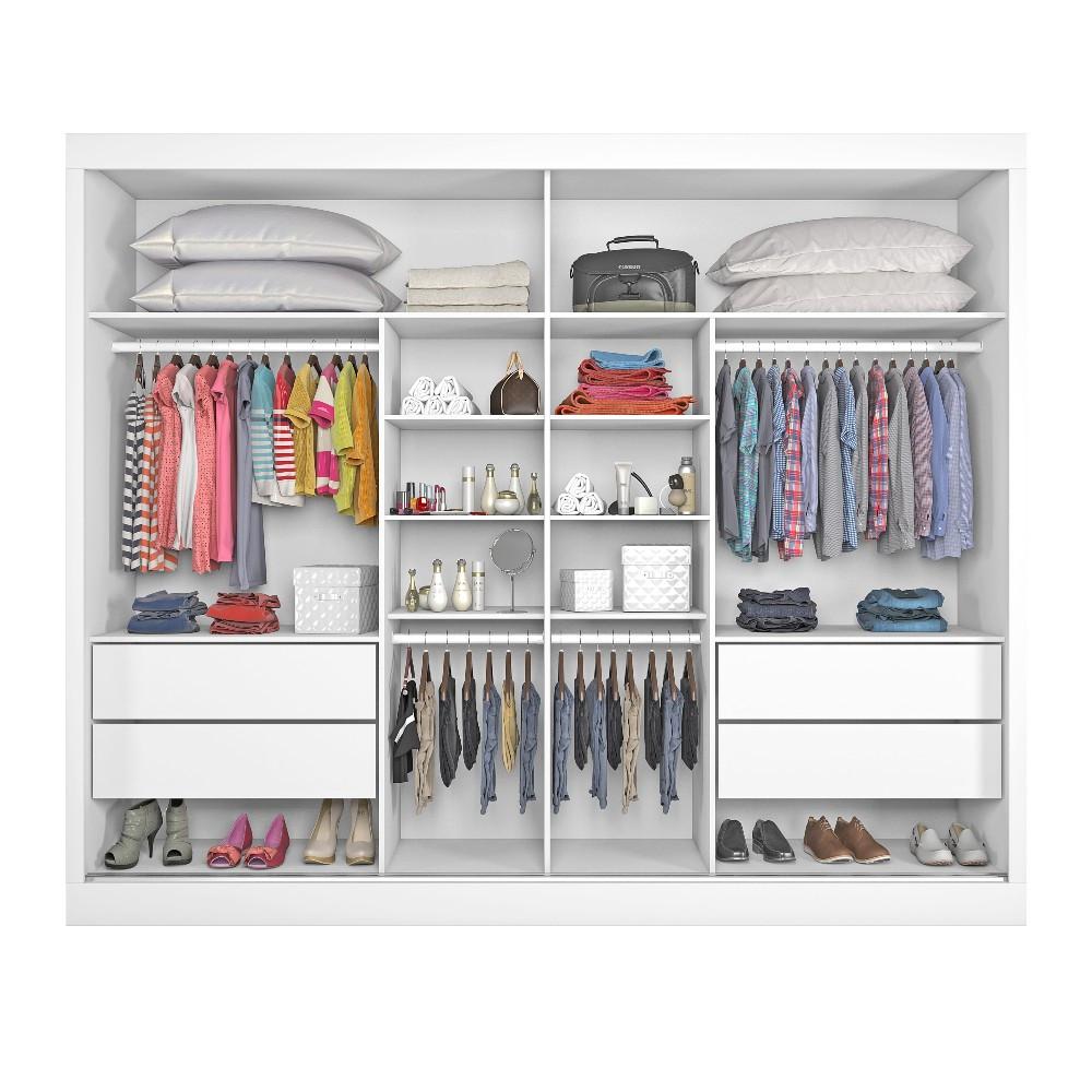 Guarda Roupa Casal 2 Portas 4 Gavetas com Espelho Verona Plus em MDF Made Marcs - 2