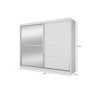 Guarda Roupa Casal 2 Portas 4 Gavetas com Espelho Verona Plus em MDF Made Marcs - 3