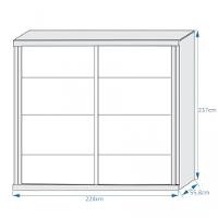 Guarda Roupa Casal 2 Portas 6 Gavetas Sevilha em MDF Made Marcs - 4