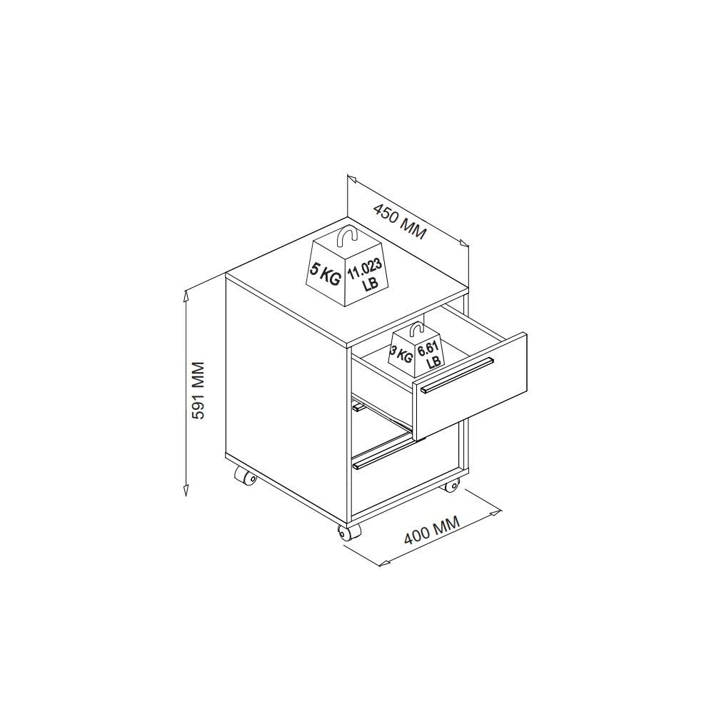 Gaveteiro Multiuso 3 Gavetas Smart Ciplafe - 3
