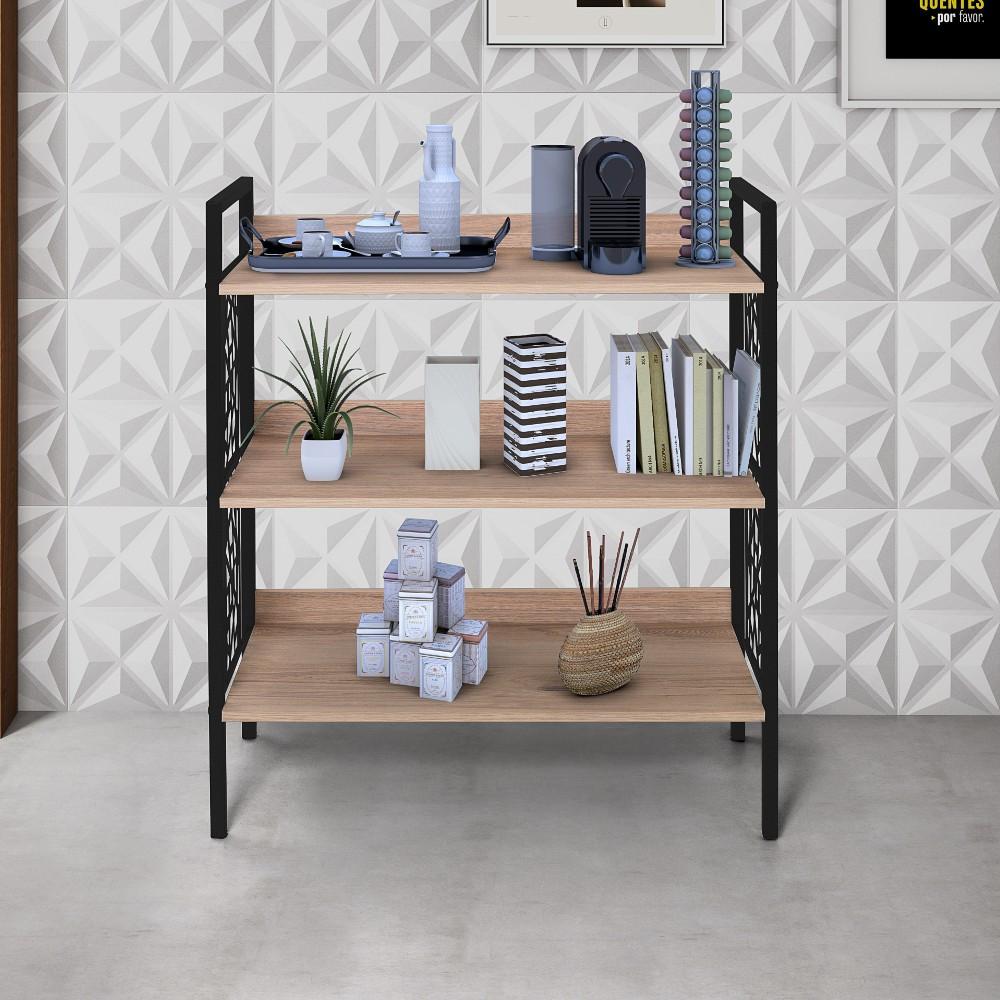 Estante para Livros Baixa 3 Prateleiras Beta Ciplafe - 1