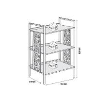 Estante para Livros Baixa 3 Prateleiras Beta Ciplafe - 5