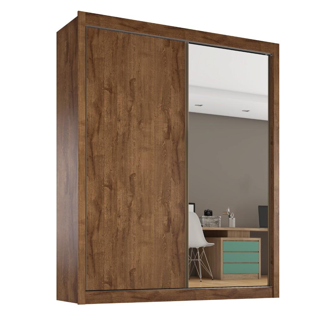 Guarda Roupa Solteiro Espelho 2 Portas 4 Gavetas Zurique Móveis Europa - 2