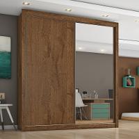 Guarda Roupa Solteiro Espelho 2 Portas 4 Gavetas Zurique Móveis Europa - 1