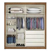 Guarda Roupa Solteiro Espelho 2 Portas 4 Gavetas Zurique Móveis Europa - 3