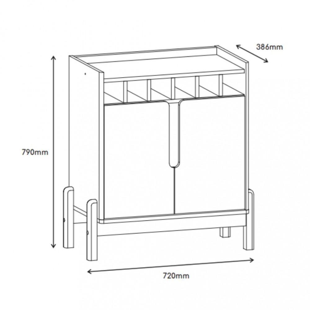 Adega Bar para até 6 Garrafas 2 Portas Lizz Casa D - 4