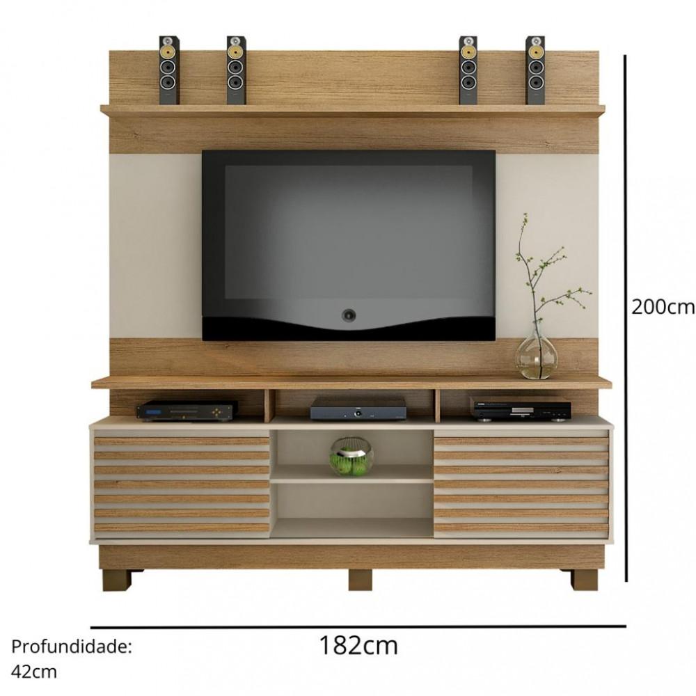 Estante Home para TV Até 60 Polegadas 2 Portas Texas Valdemoveis - 3