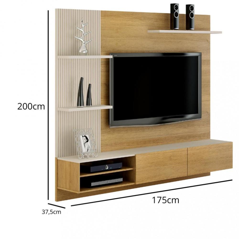 Painel para TV Até 65 Polegadas 2 Portas Montana Valdemoveis - 3