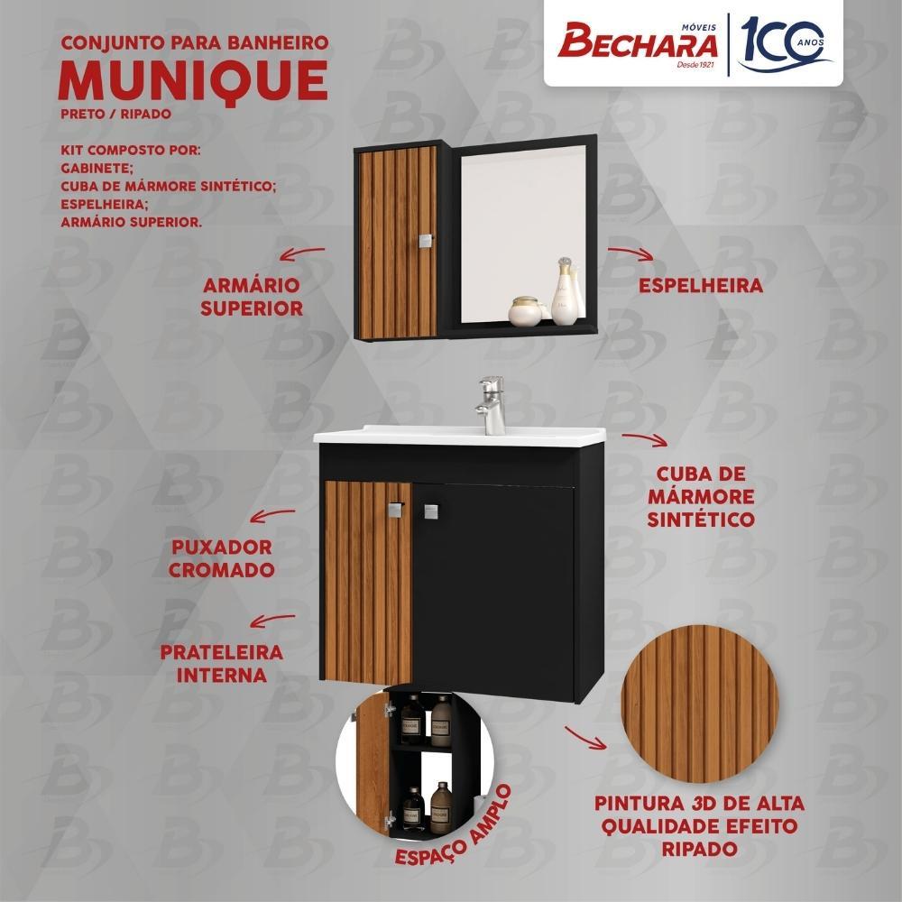 Conjunto Banheiro 3 Portas MDF Munique Bechara - 5