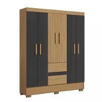 Guarda Roupa Casal 6 Portas 2 Gavetas com Pés Coimbra Aramóveis - 2