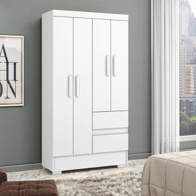Guarda Roupa Solteiro 4 Portas 2 Gavetas com Pés Coimbra Aramóveis