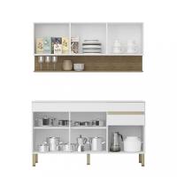 Cozinha Compacta com Tampo 150cm 6 Portas 1 Gaveta Line Kits Paraná - 3