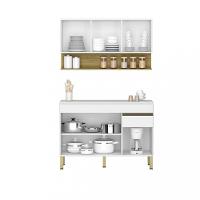 Cozinha Compacta com Tampo 120cm 6 Portas 1 Gaveta Line Kits Paraná - 3