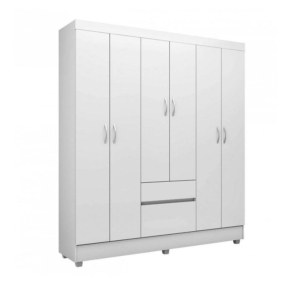 Guarda Roupa Casal 6 Portas 2 Gavetas Flash II Demóbile - 1