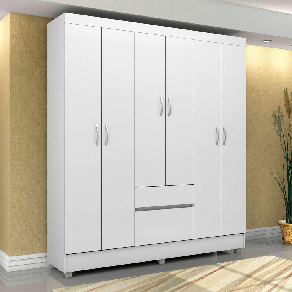 Guarda Roupa Casal 6 Portas 2 Gavetas Flash II Demóbile - 3