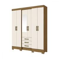 Guarda Roupa Casal com Espelho 6 Portas 3 Gavetas B23 Briz - 2