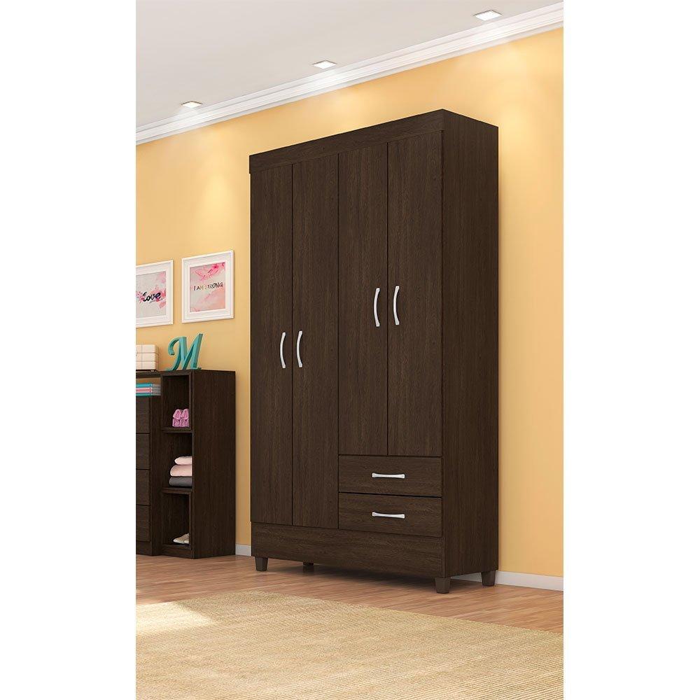 Guarda-Roupa Solteiro Astro 4 Portas 2 Gavetas Demóbile - 3
