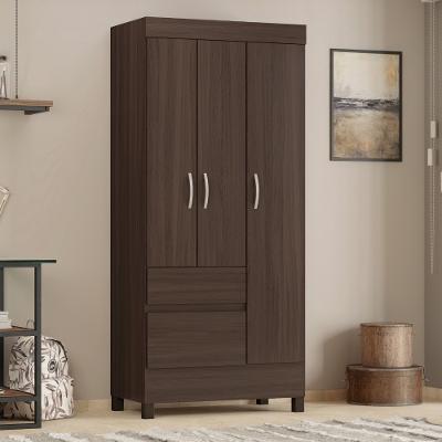 Guarda Roupa Solteiro 3 Portas 2 Gavetas com Pés Wind Demóbile