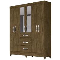 Guarda Roupa Casal Com Espelho 6 Portas 3 Gavetas Itatiba Moval - 2