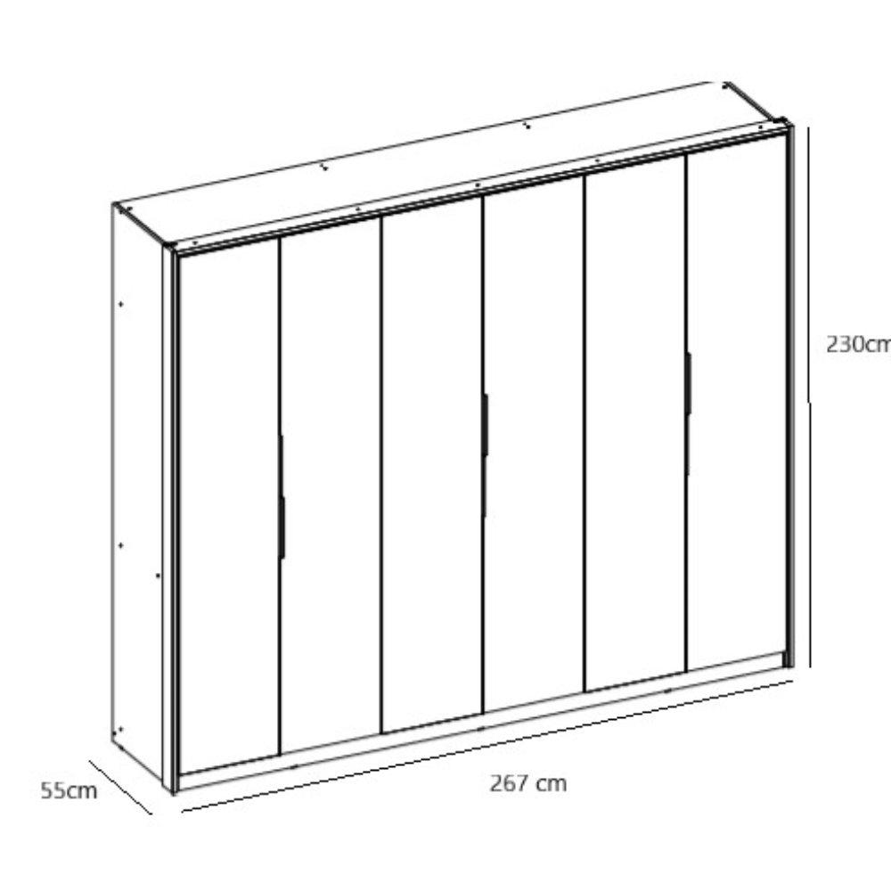 Guarda Roupa Casal 6 Portas 6 Gavetas Atrice Demartêz - 4