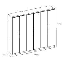 Guarda Roupa Casal 6 Portas 6 Gavetas Atrice Demartêz - 4