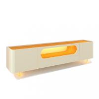 Rack para TV de Até 85 Polegadas 2 Portas 1 Gaveta LED com Pés de Vidro Nobre Gelius - 2