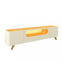 Rack para TV de Até 85 Polegadas 2 Portas 1 Gaveta LED com Pés de Madeira Nobre Gelius - 2