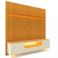 Rack com Painel para TV de Até 85 Polegadas 2 Portas 1 Gaveta LED Com Pés de Vidro Nobre Gelius - 2