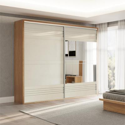 Guarda Roupa Casal Com Espelho 2 Portas 4 Gavetas TW603E Dalla Costa