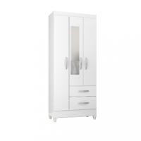 Guarda Roupa Solteiro com Espelho 3 Portas 2 Gavetas Fortaleza Atualle - 2