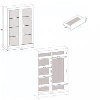 Guarda Roupa Solteiro com pés 2 Portas Turim Atualle - 3