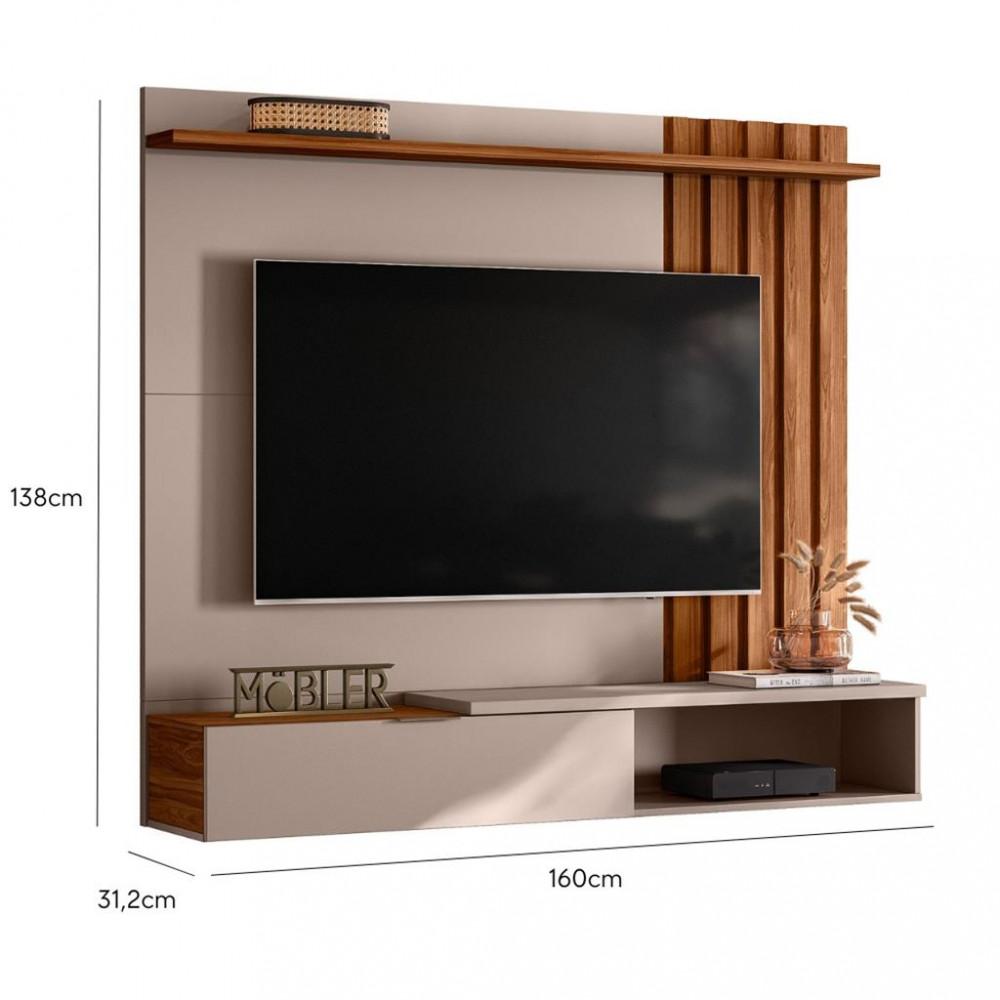 Painel para TV até 70 Polegadas Ripado 1 Porta Vegas Mobler - 2