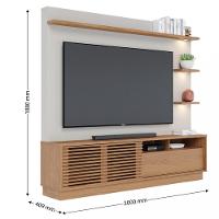 Estante Home para TV até 70 Polegadas 1 Porta 1 Gaveta Led Campeche Colibri - 4