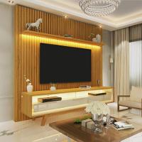 Rack com Painel para TV de Até 75 Polegadas 2 Gavetas 185cm Pés Nobre Requinte Gelius - 1