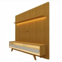 Rack com Painel para TV de Até 75 Polegadas 2 Gavetas 185cm Pés Nobre Requinte Gelius - 2