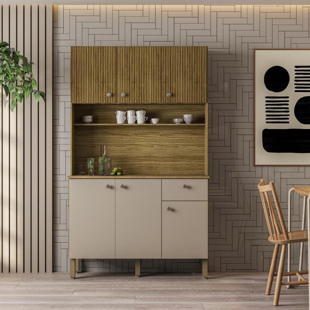 Cozinha Compacta 6 Portas 1 Gaveta Style Kits Paraná - 1