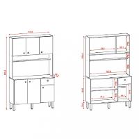 Cozinha Compacta 6 Portas 1 Gaveta Style Kits Paraná - 4
