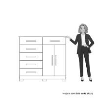 Cômoda 2 Portas 6 Gavetas Xangai Albatroz - 7