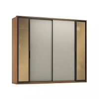 Guarda Roupa Casal com Vidro Reflecta 4 Portas 4 Gavetas Flex Laredo Demartêz