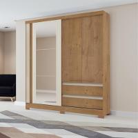 Guarda Roupa Solteiro Espelho 2 Portas 2 Gavetas Condor Atualle - 1