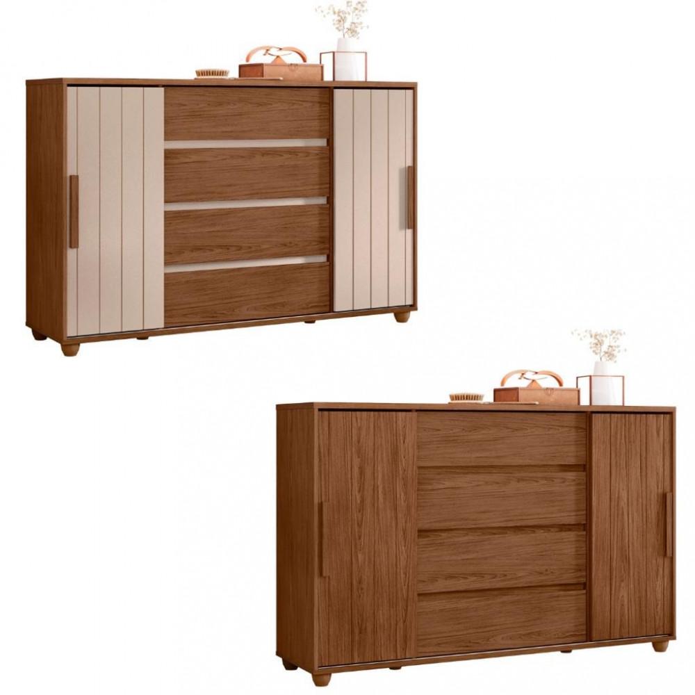 Cômoda 2 Portas 4 Gavetas Flex Evidenza Albatroz - 3